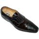 David Eden  "Basset" Brown Genuine Crocodile/Eel Shoes